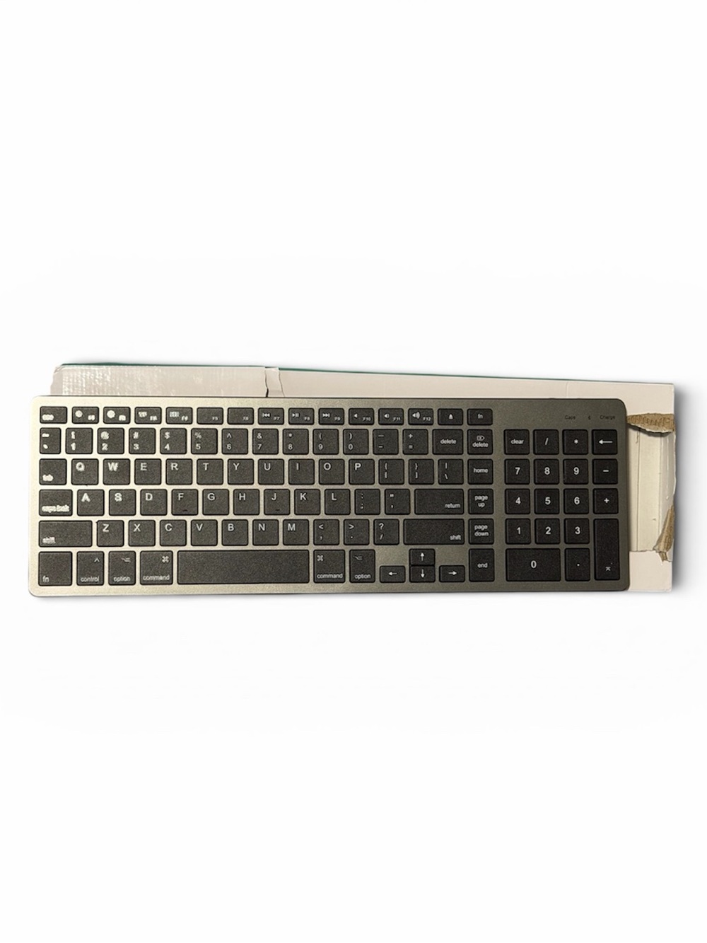 Slim Wireless Keyboard in Silver and Black